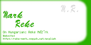 mark reke business card
